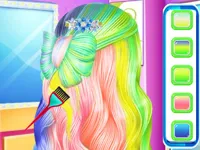 Fashion Rainbow Hairstyle Design image