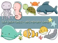 Kids Memory Sea Creatures image